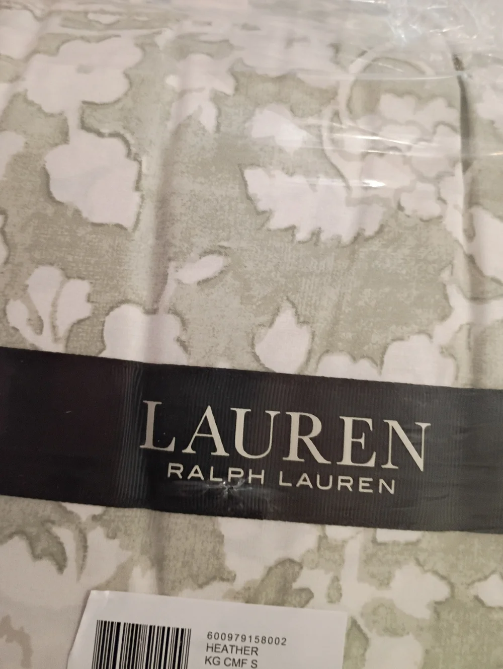 Lauren Ralph Lauren Heather Green Floral Comforter Set - King Size New